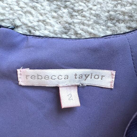 Rebecca Taylor Purple Mini Shift Dress Size 2 - Picture 5 of 12